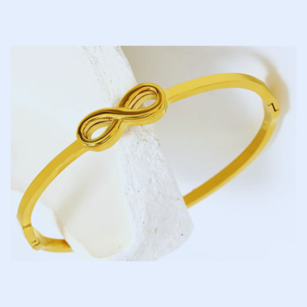 Gold Plated South Korean Infinity Design  Anti Tarnish Bracelet - Image 2