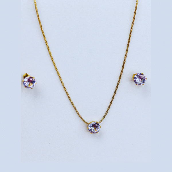 Gold-Plated Anti Tarnish Solitaire Combo Set