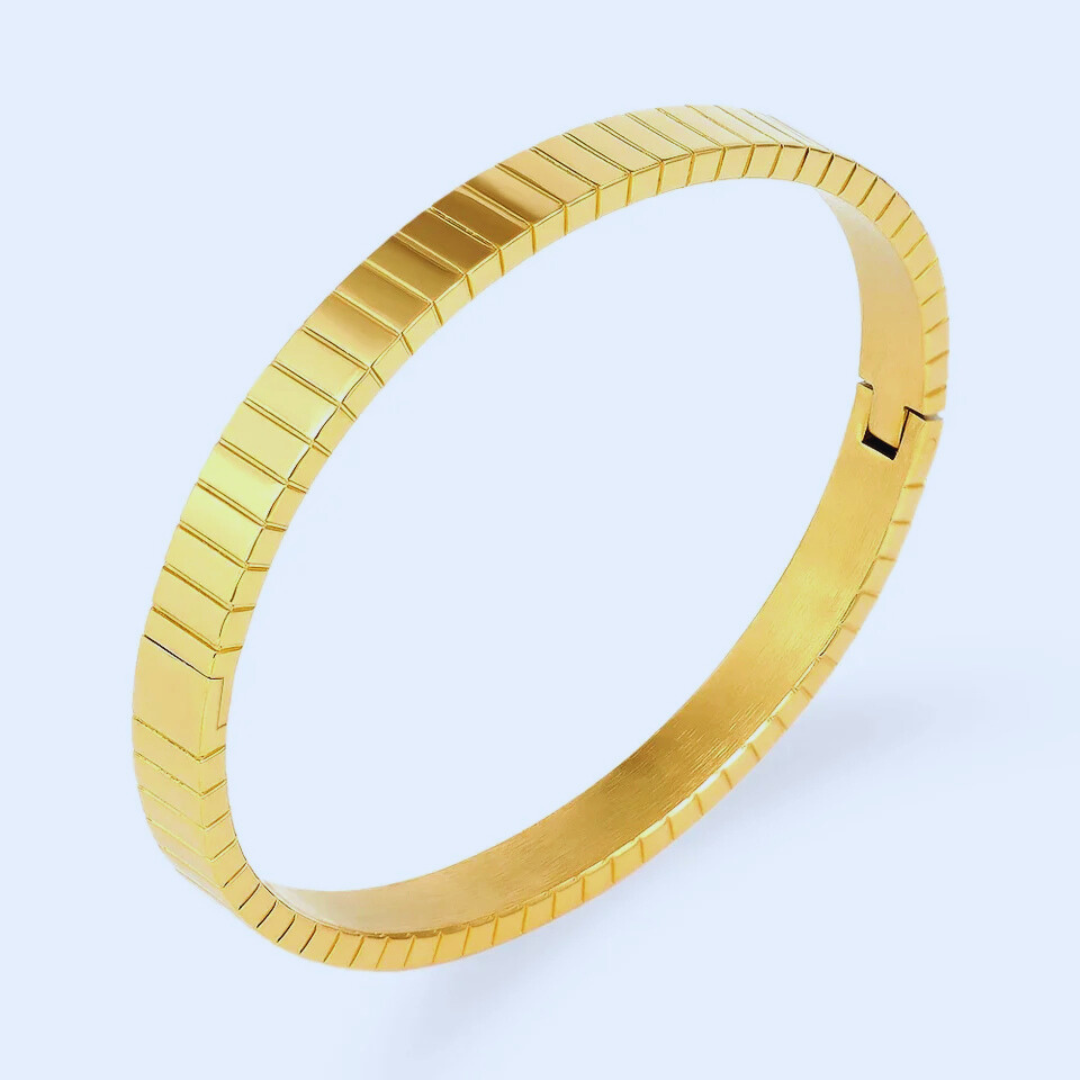 Anti Tarnish Gold Plated Stainless Steel Cuff Bracelet