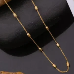 18K Gold Plated Chain for Women & Girls – Anti-Tarnish Stainless Steel Necklace – High Quality, Daily Wear Jewelry with Premium Look