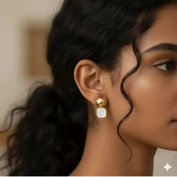Gold Plated Anti Tarnish Stainless Steel Tassel Earrings - Image 9