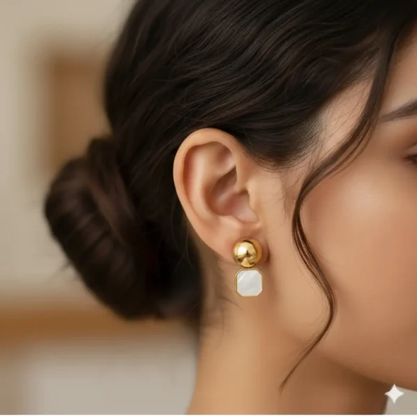Gold Plated Anti Tarnish Stainless Steel Tassel Earrings - Image 8