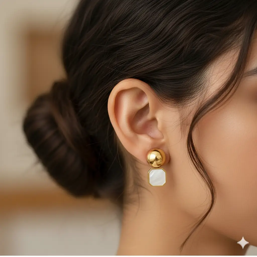 Gold Plated Anti Tarnish Stainless Steel Tassel Earrings
