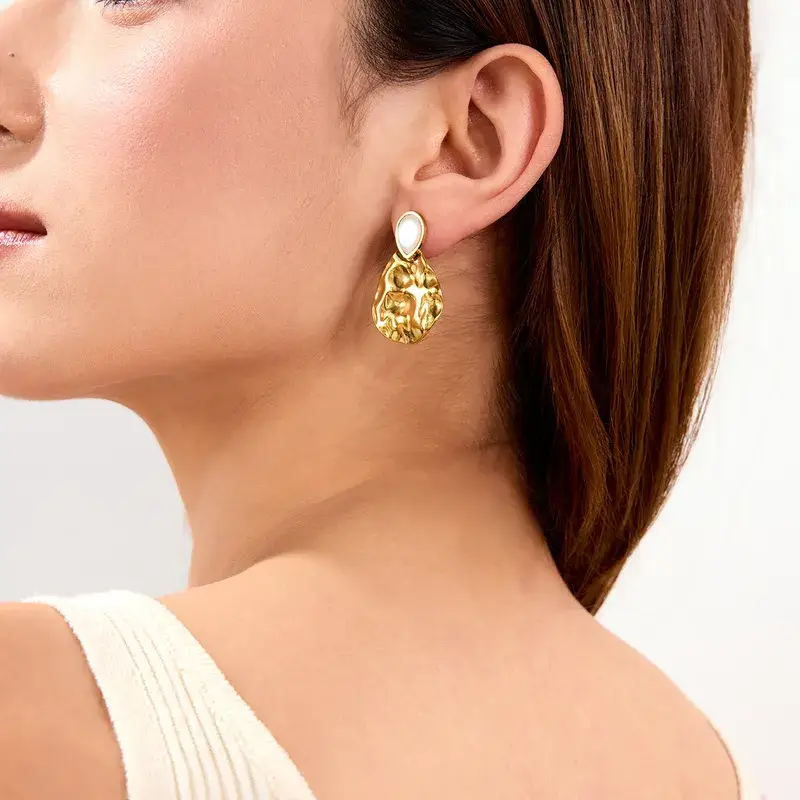 Gold Plated Anti Tarnish Stainless Steel Earrings