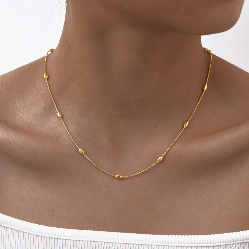 18K Gold Plated Chain for Women & Girls – Anti-Tarnish Stainless Steel Necklace – High Quality, Daily Wear Jewelry with Premium Look