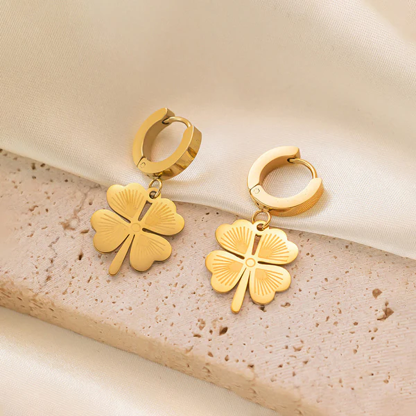 Gold Plated Anti Tarnish Stainless Steel Drop Earrings