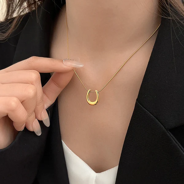 Anti Tarnish 18K Gold Plated Geometric Minimal Necklace (Copy)